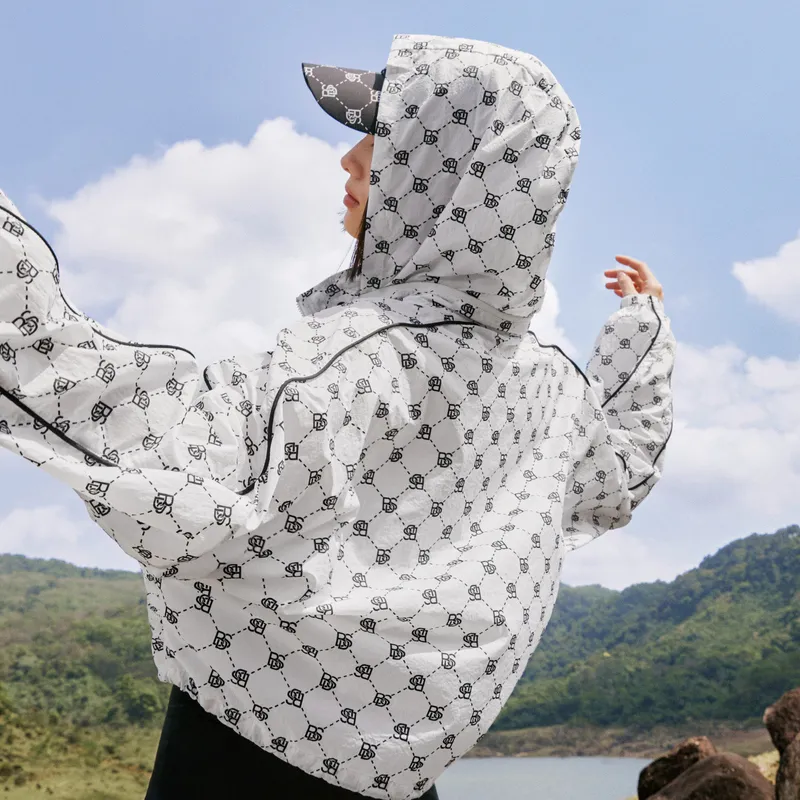 BOSIDENG Letter Aging Sun Protection Clothing Women's-4