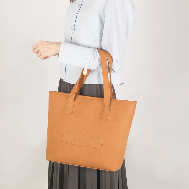 SISISM Pu Tote Handbag, Shoulder Bag Medium Size Women's Multicolor-1