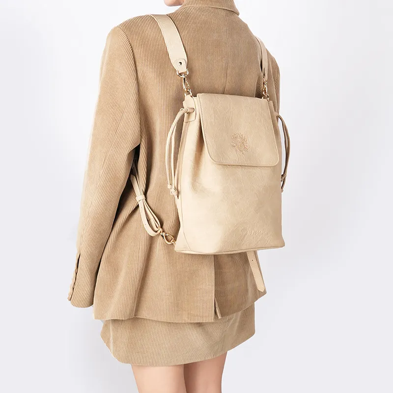 SISISM PU Crossbody Bag Medium Size Women's Wheat/Ginger Yellow-7