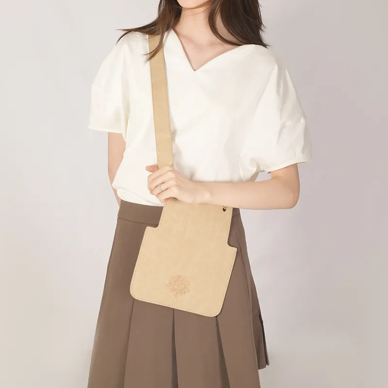 SISISM PU Crossbody Bag Medium Size Women's Wheat/Ginger Yellow-9