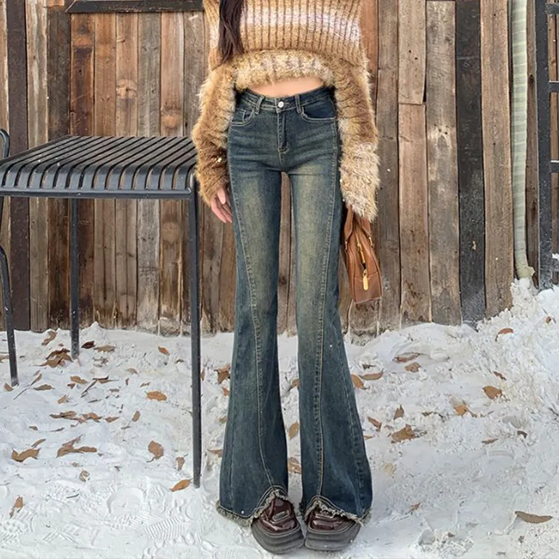 FAIRWHALE Jeans Women's Vintage Blue-12