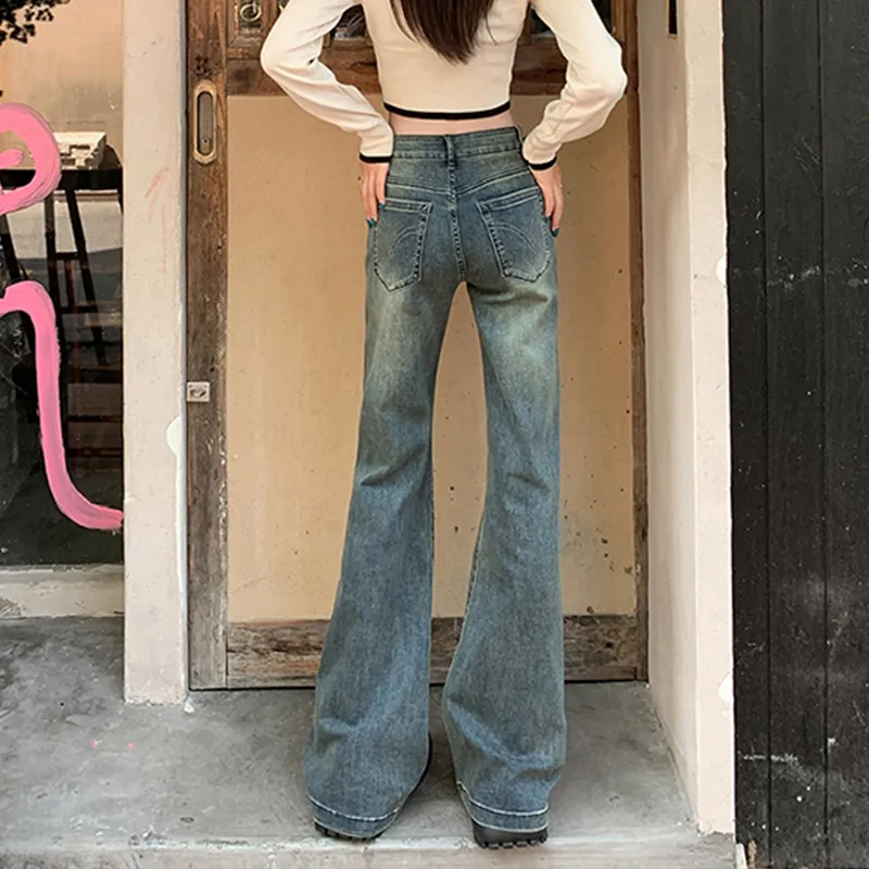 FAIRWHALE Jeans Women's Vintage Blue-3