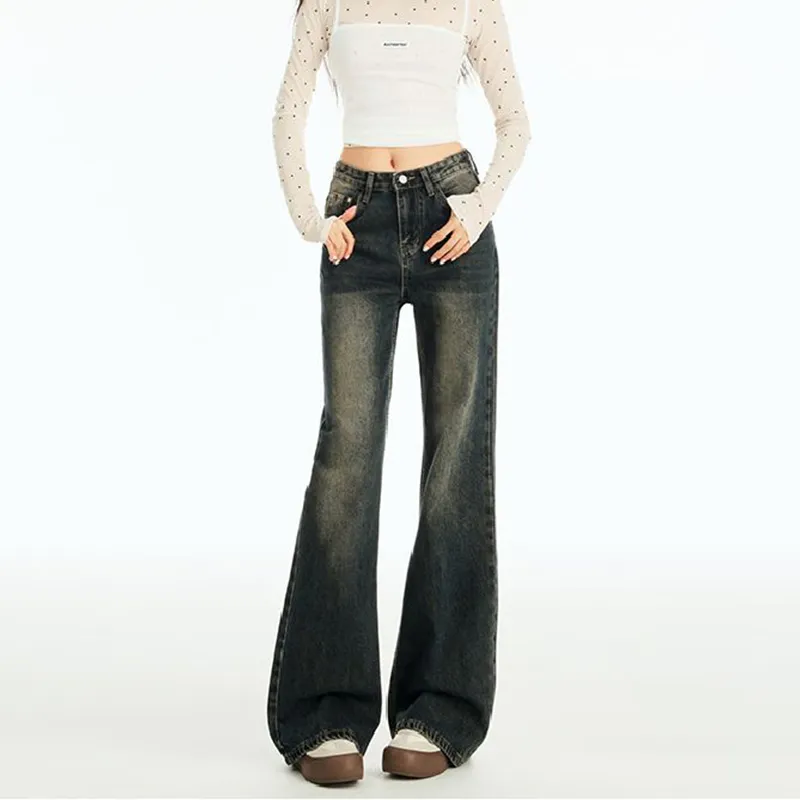 FAIRWHALE Jeans Women's Vintage Blue-1
