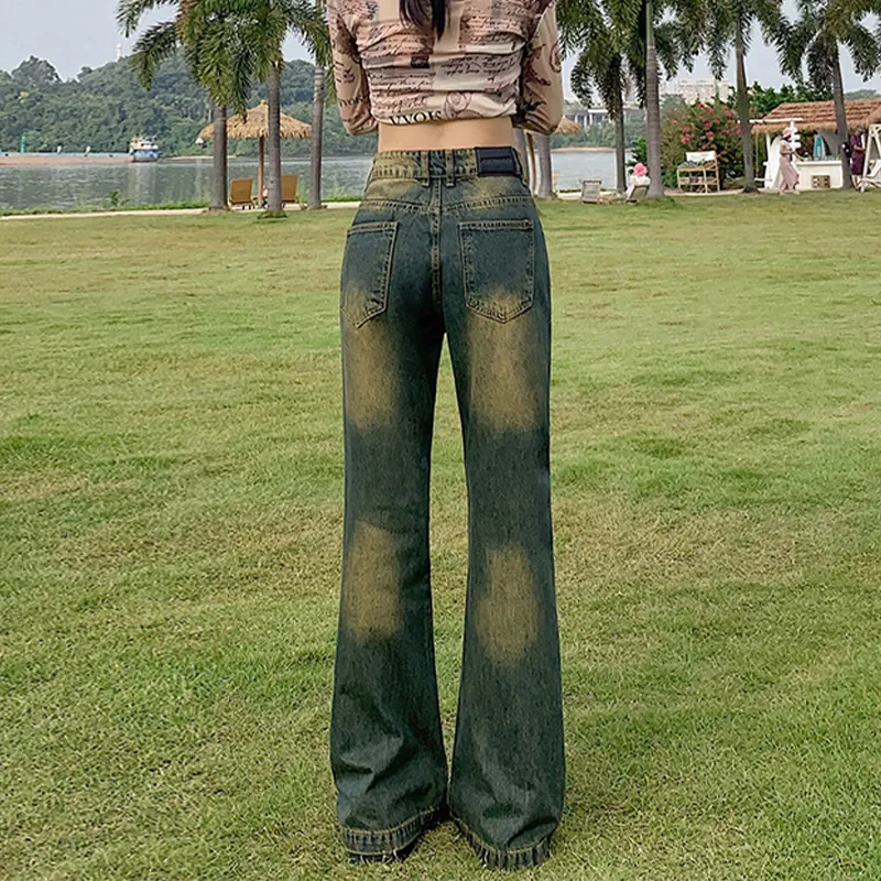 FAIRWHALE Jeans Women's Yellow Mud-3
