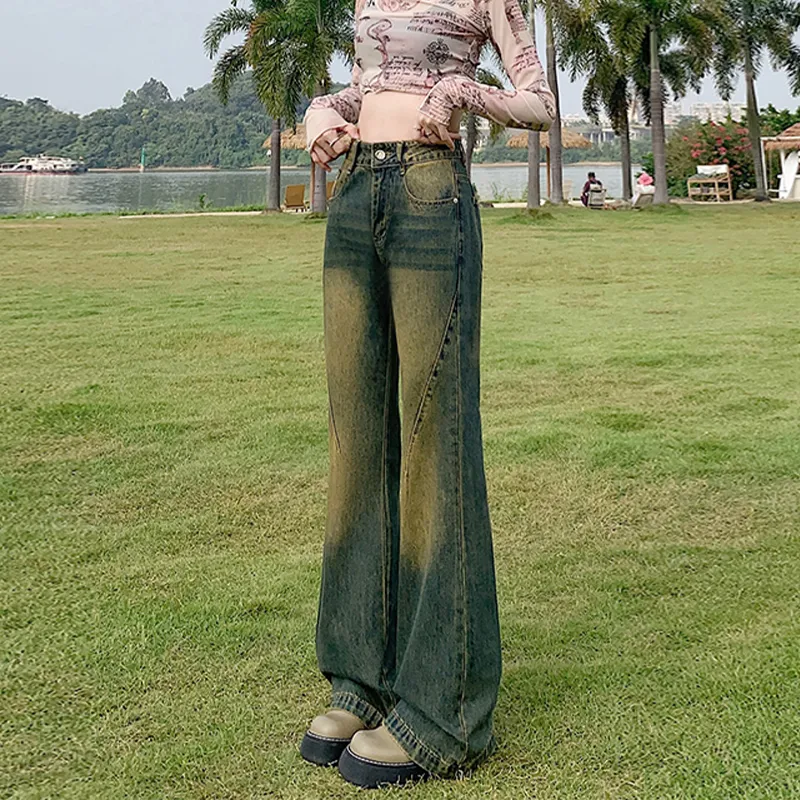 FAIRWHALE Jeans Women's Yellow Mud-2