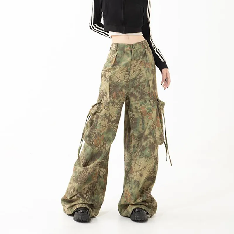 FAIRWHALE Casual Pants Women's Brown Crocodile-6