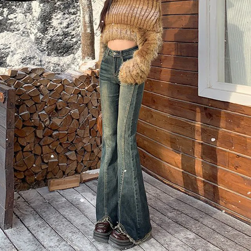 FAIRWHALE Jeans Women's Vintage Blue-8