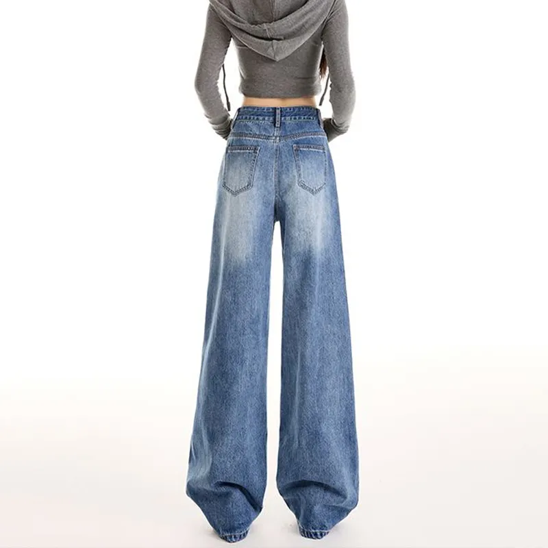 FAIRWHALE Jeans Women's Vintage Blue-3