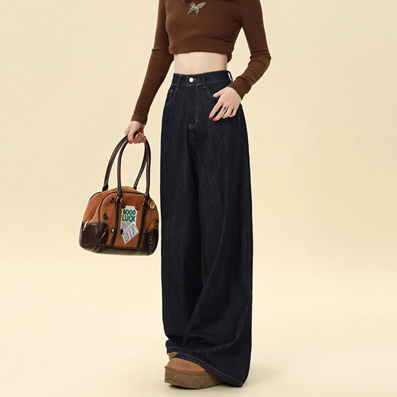 FAIRWHALE Jeans Women's Dark Blue-14