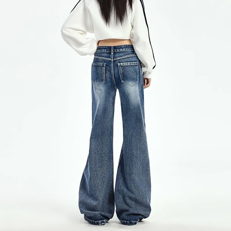 FAIRWHALE Jeans Women's Vintage Blue-3