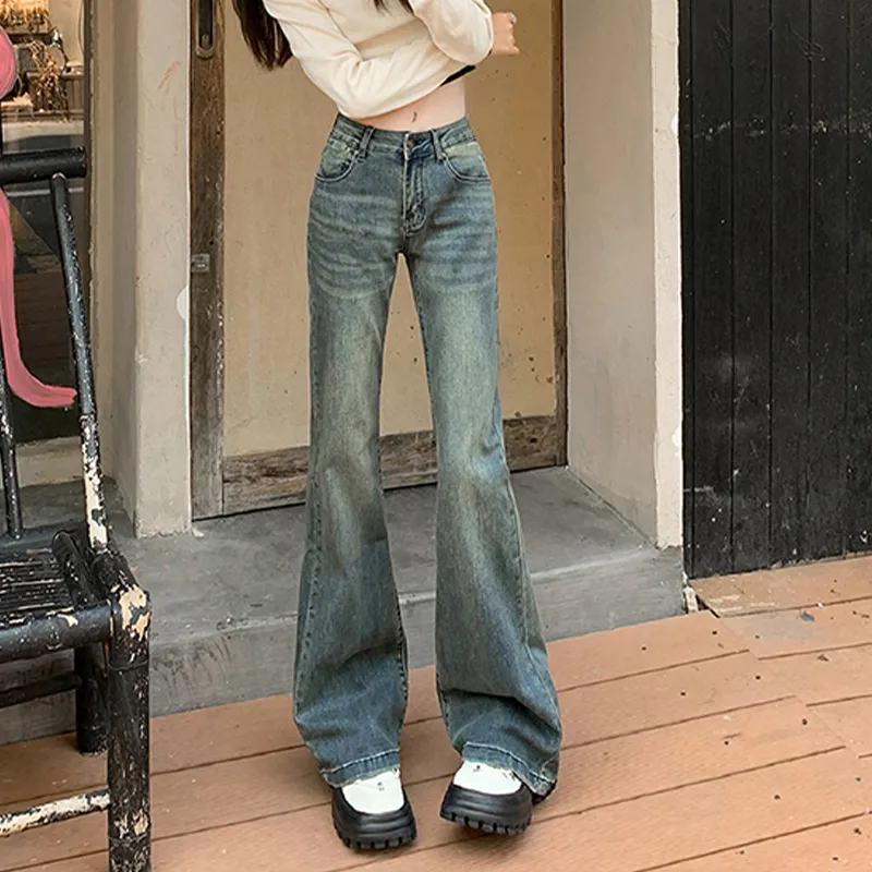 FAIRWHALE Jeans Women's Vintage Blue-5