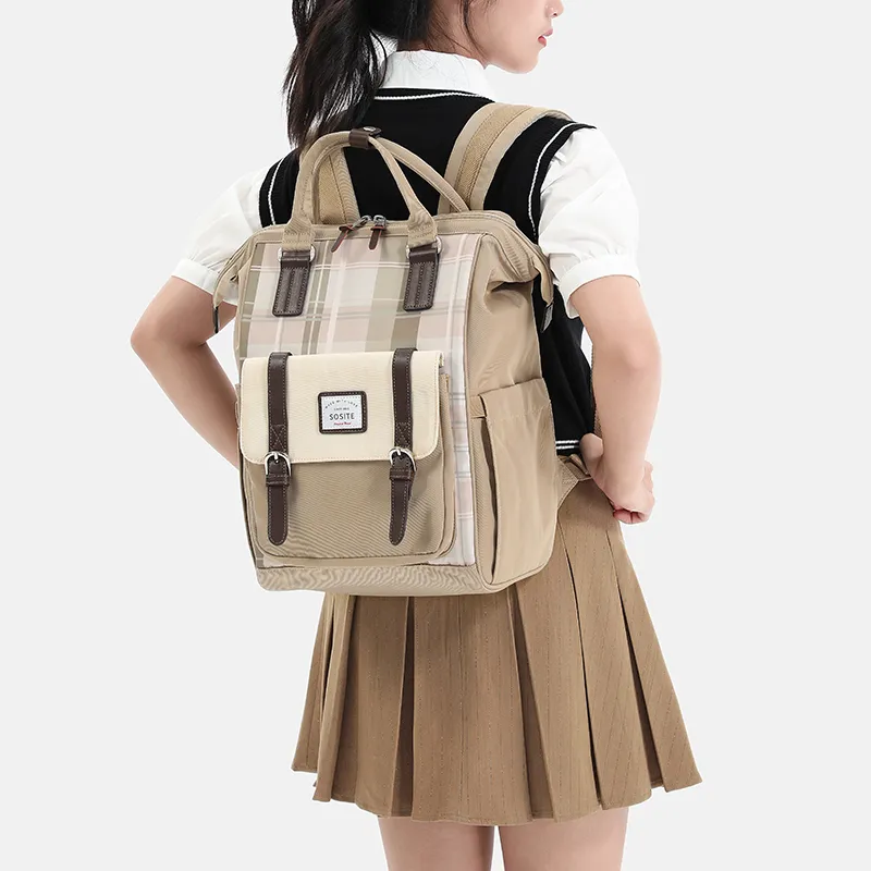 SOSITE Water repellent Nylon Laptop Bag Backpack Tubas Women's Multicolor-3