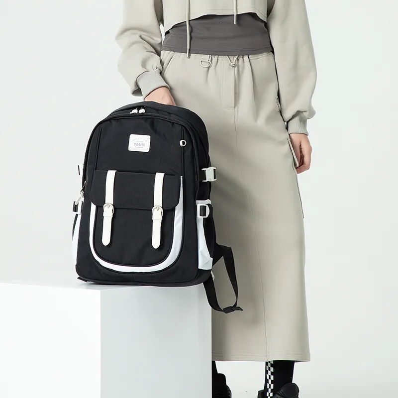 SOSITE Nylon Backpack Laptop Bag Backpack Medium Size Unisex-7