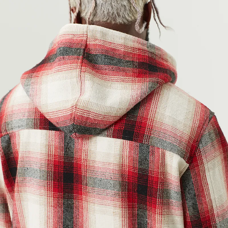 Slamble Shirts Unisex Red White Plaid-3