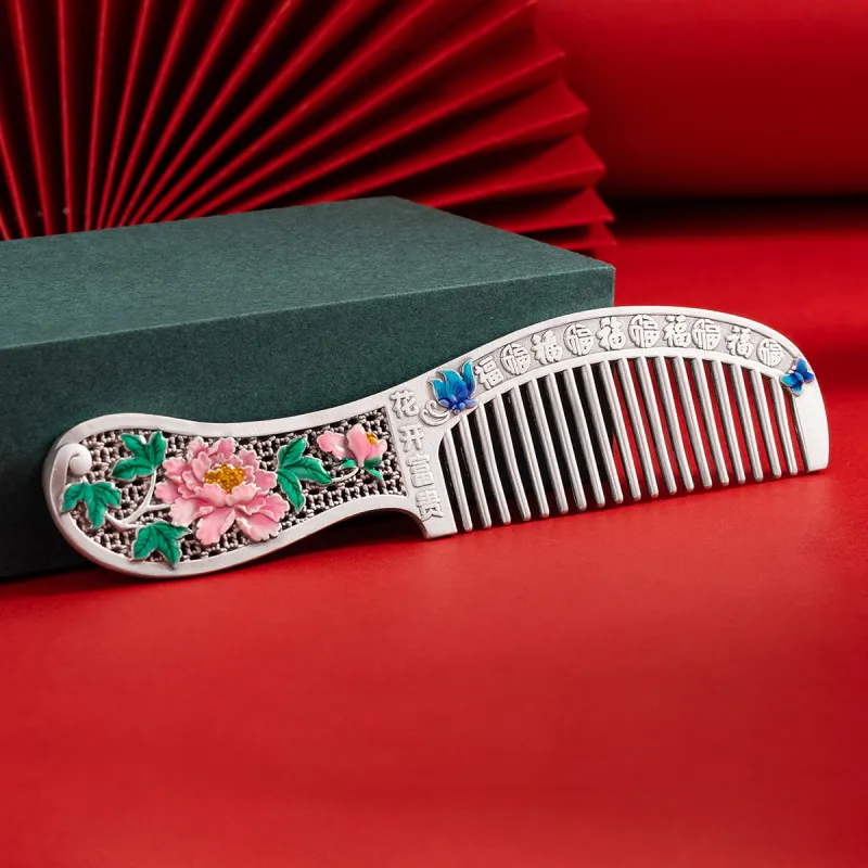 Yu Yin 999 Fine Silver Comb Women's-3