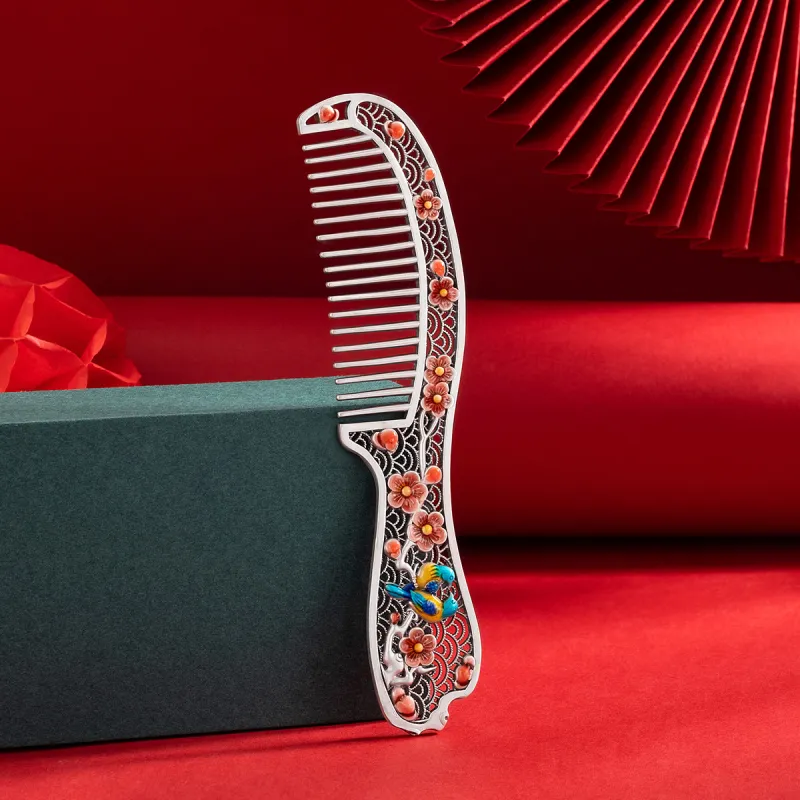 Yu Yin S 999 Fine Silver Hair Comb Women's-2