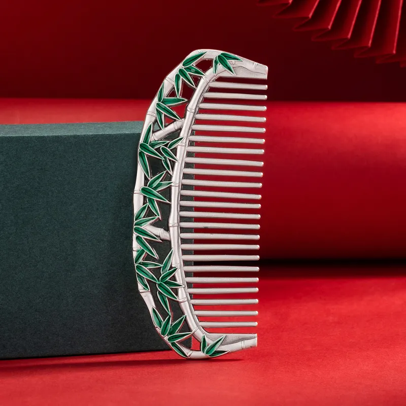 Yu Yin 999 Fine Silver Hair Comb Women's-2