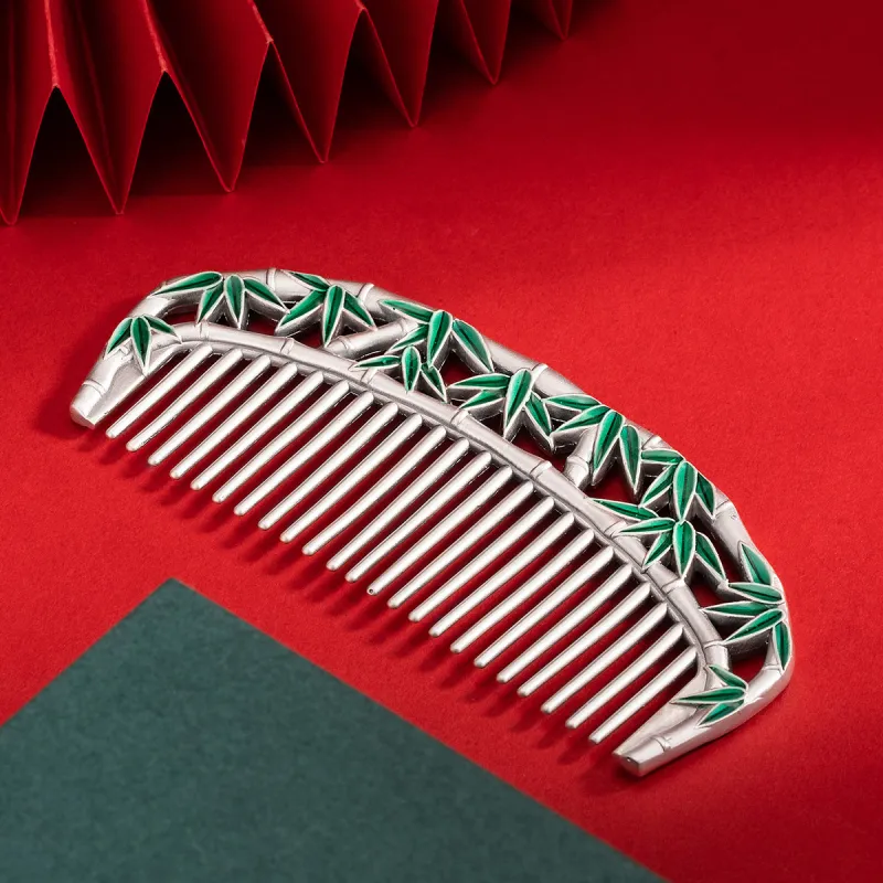 Yu Yin 999 Fine Silver Hair Comb Women's-5