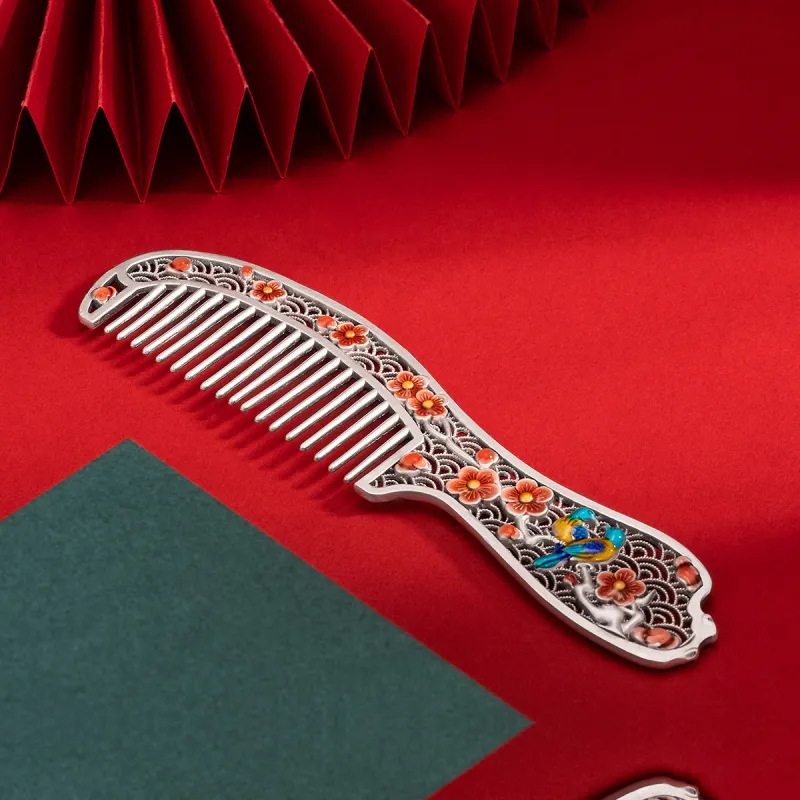 Yu Yin S 999 Fine Silver Hair Comb Women's-5