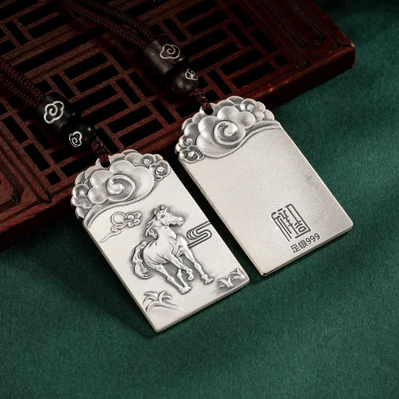 Yu Yin 999 Fine Silver Pendants Unisex-32