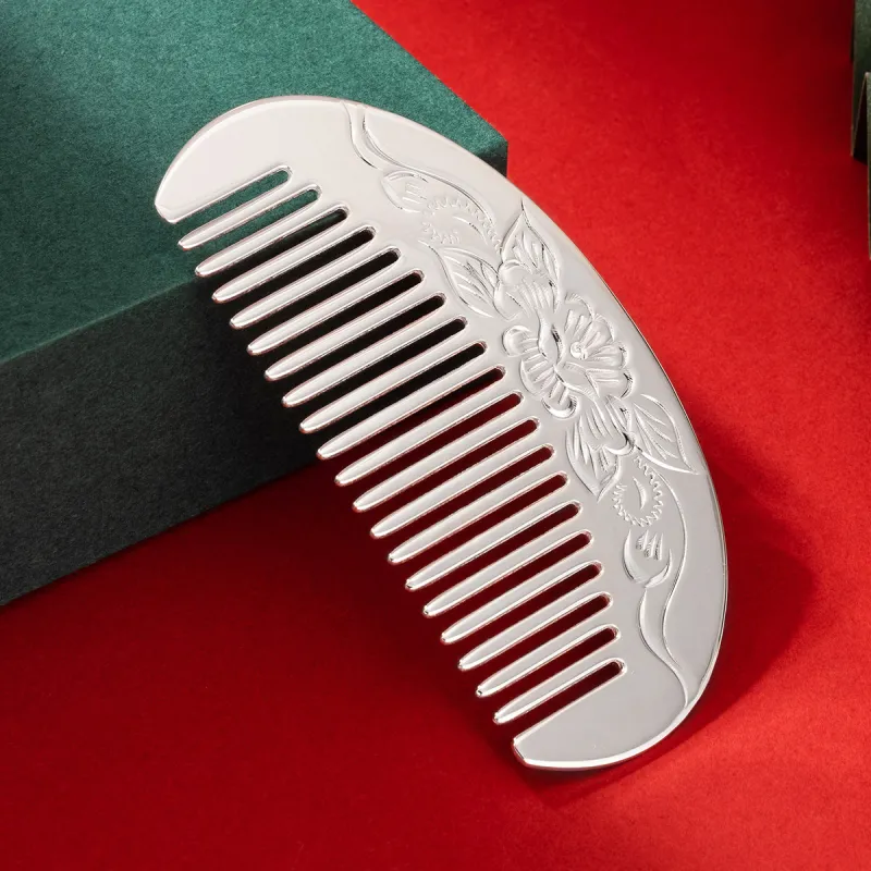 Yu Yin 999 Fine Silver Hair Comb Women's-2
