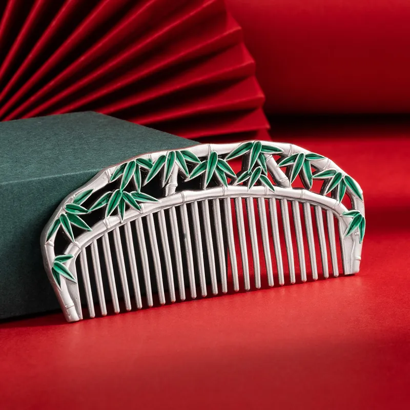 Yu Yin 999 Fine Silver Hair Comb Women's-3