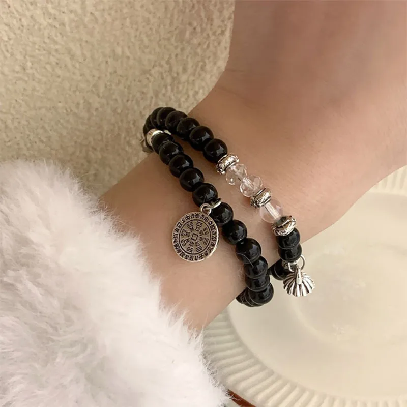 Yu Yin Colored Glaze Jade Bracelets Unisex-1