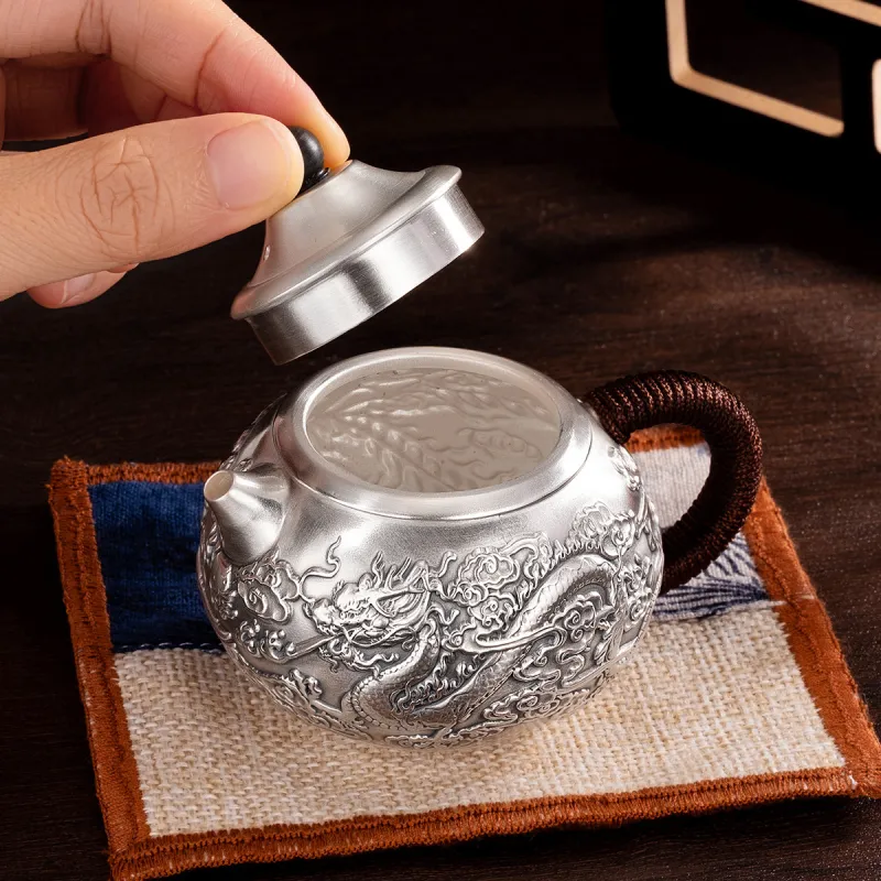 Yu Yin 999 Fine Silver Teapot Unisex-4