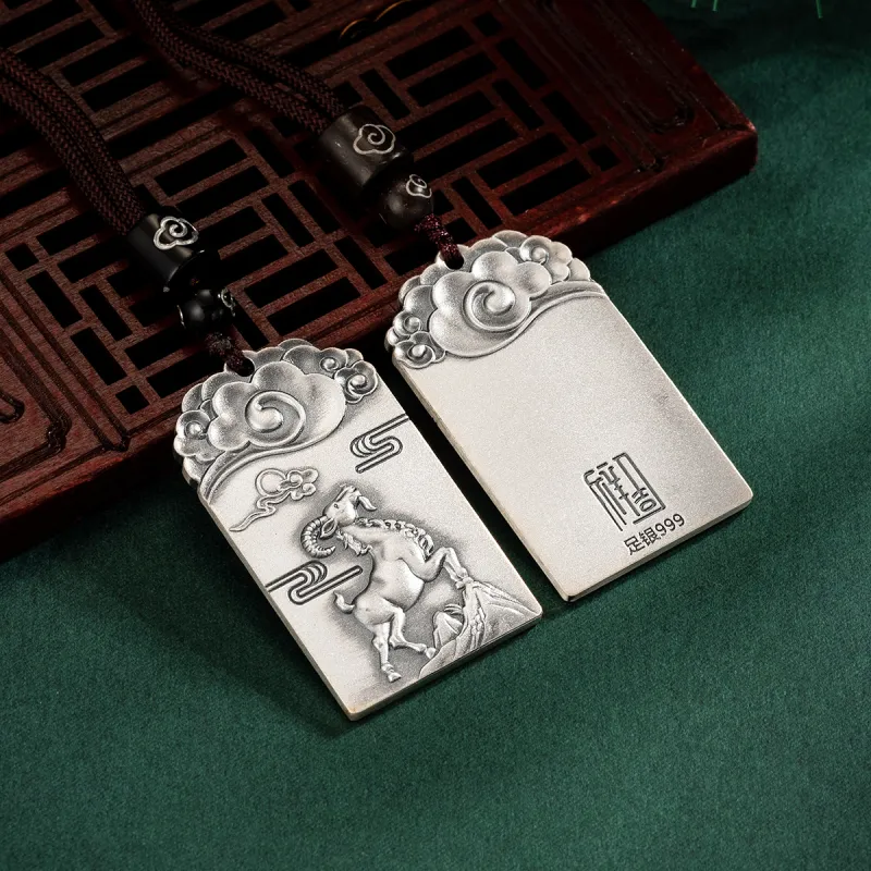 Yu Yin 999 Fine Silver Pendants Unisex-37