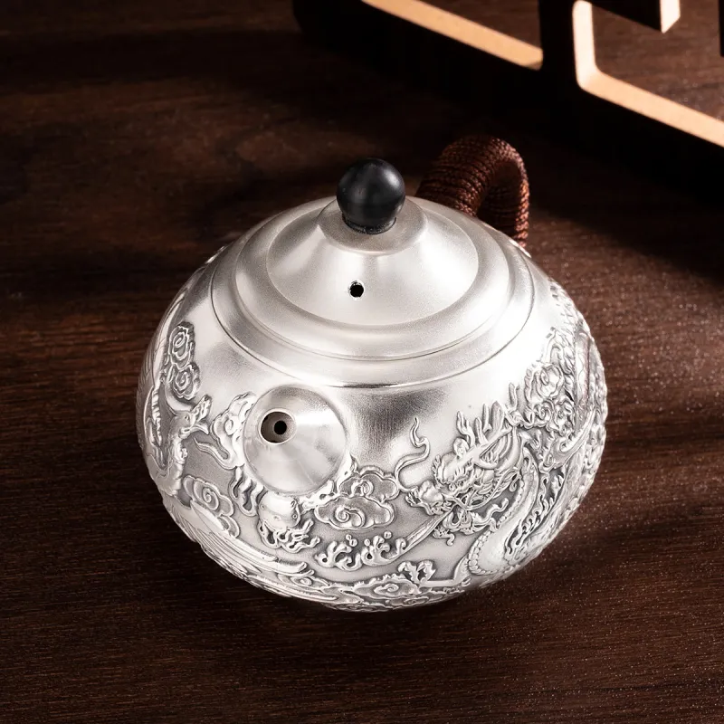 Yu Yin 999 Fine Silver Teapot Unisex-5