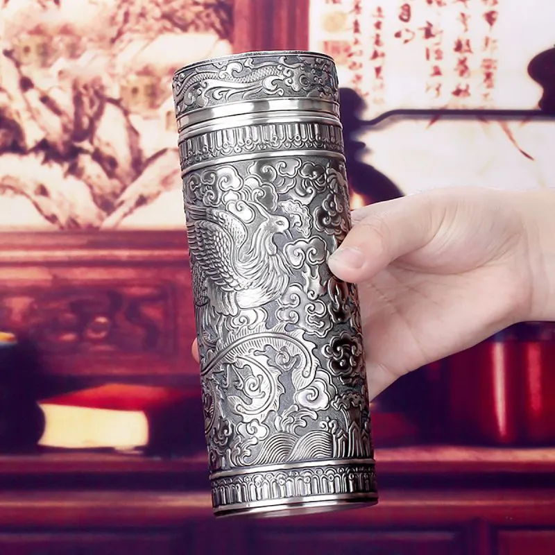 Yu Yin 999 Fine Silver Insulated Cups Men's-6