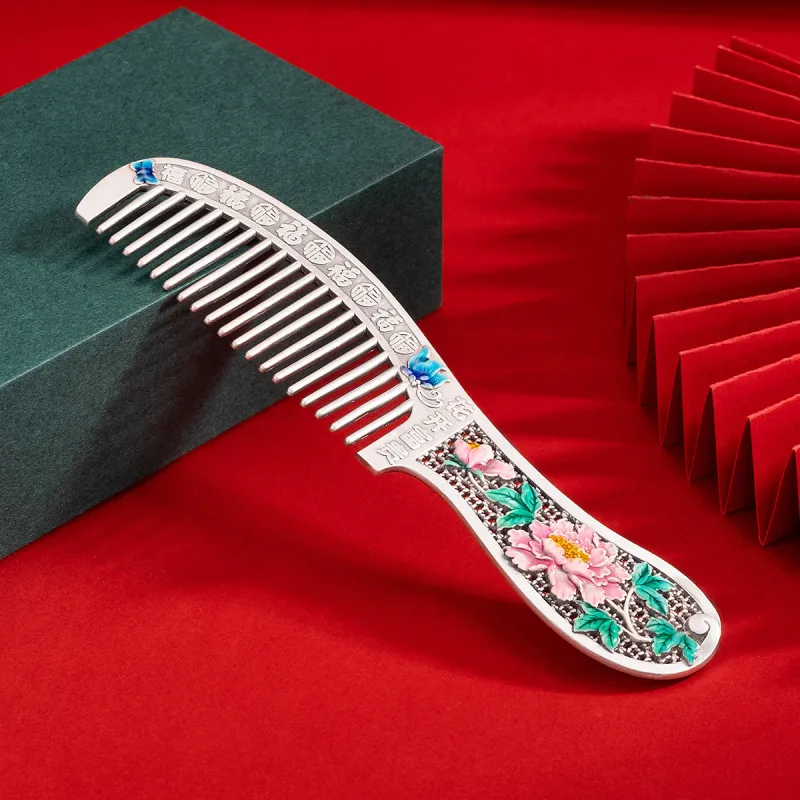Yu Yin 999 Fine Silver Comb Women's-4