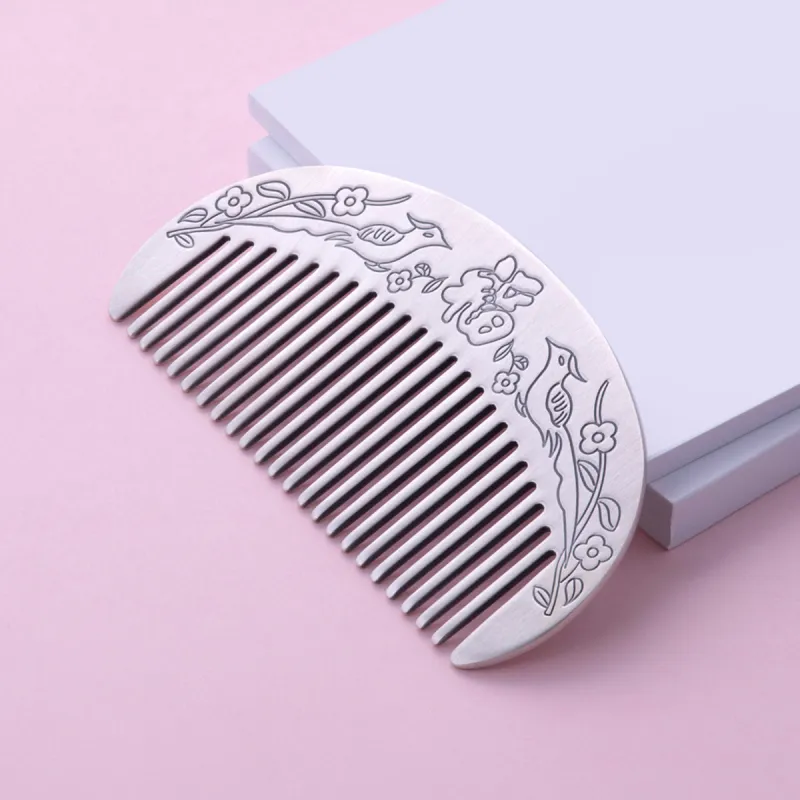 Yu Yin 999 Fine Silver Hair Comb Women's-2