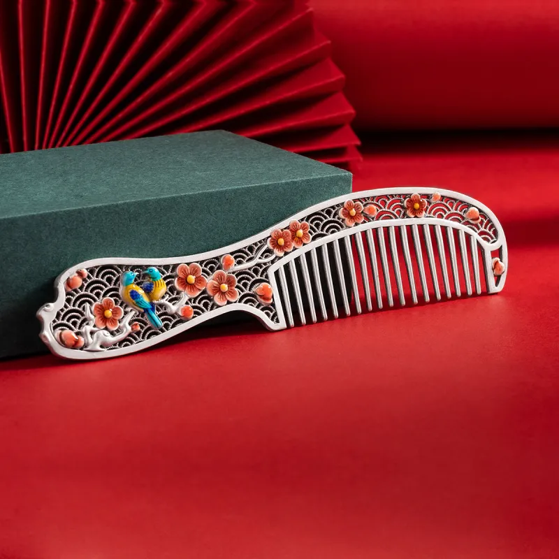 Yu Yin S 999 Fine Silver Hair Comb Women's-3