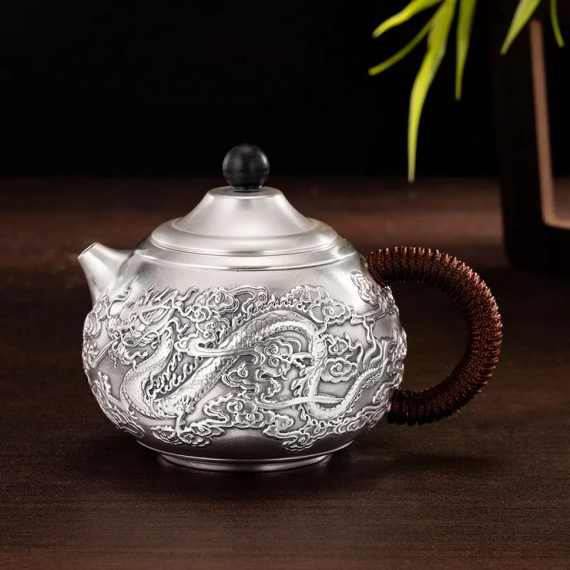 Yu Yin 999 Fine Silver Teapot Unisex-2