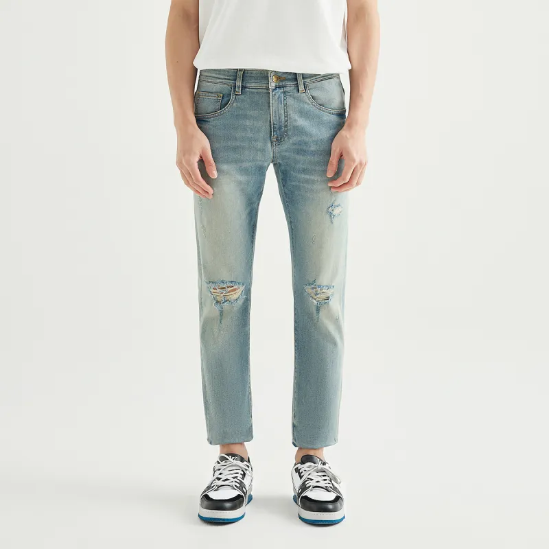 23R+ Spring Summer Thin Ankle Length Jeans Men's-2