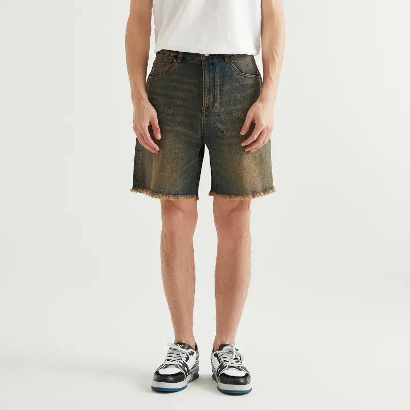 23R+ Denim Shorts Men Blue-2