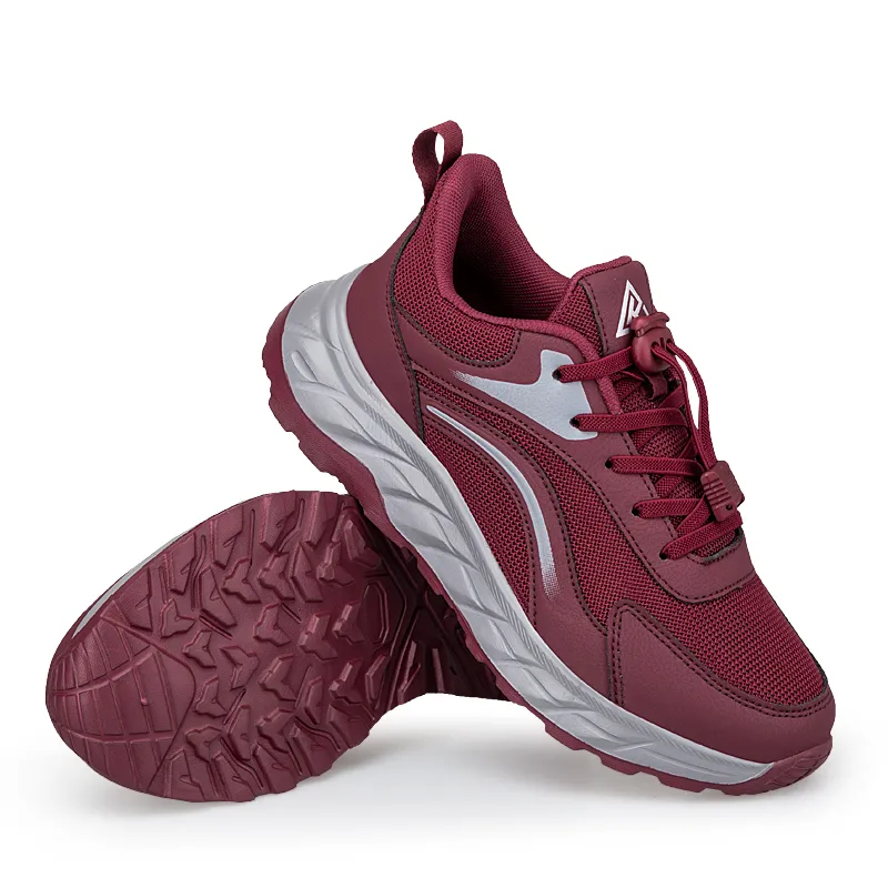Recreation Cushioning Breathable Lightweight Low-Top Casual Shoes Women's Maroon-3