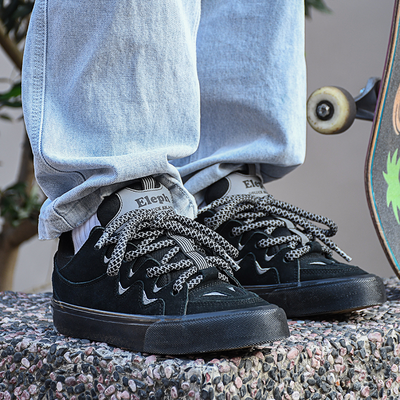 Go Go! Chance ピトックグルカ US8 1/2 BLACK GOLUCK Skateboard Shoes Unisex Low-Top Black Black US M 8