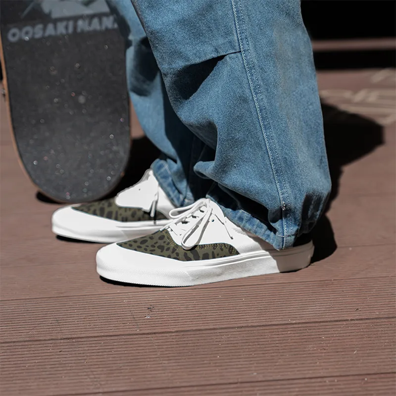 GOLUCK Leopard Print Collection Cushioning, Wear Resistant Low Top Skateboard Shoes Unisex-2