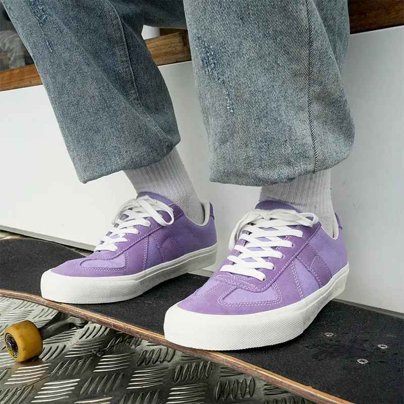 GOLUCK Slip Resistant Shock Absorbers Low Top Skateboard Shoes Unisex Wisteria Purple-2
