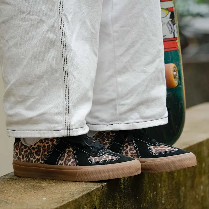 GOLUCK Leopard Print German Army Trainers Cushioning, Wear Resistant Low Top Skateboard Shoes Unisex African Leopard-4
