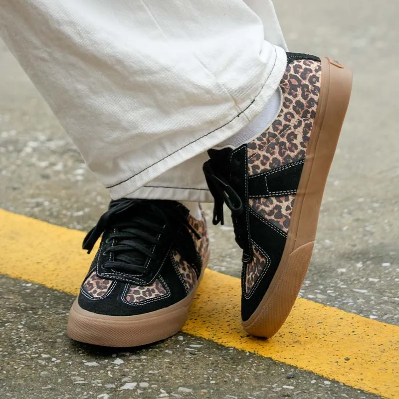 GOLUCK Leopard Print German Army Trainers Cushioning, Wear Resistant Low Top Skateboard Shoes Unisex African Leopard-5