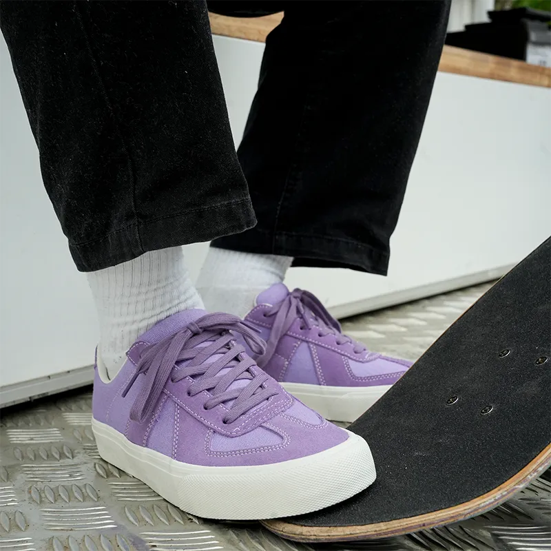GOLUCK Slip Resistant Shock Absorbers Low Top Skateboard Shoes Unisex Wisteria Purple-3