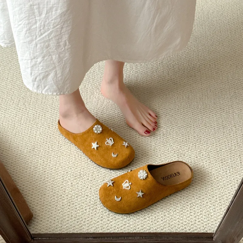 CZRSK Abrasion Resistant Slip Resistant Quiet Closed Toe Slippers Women's-13