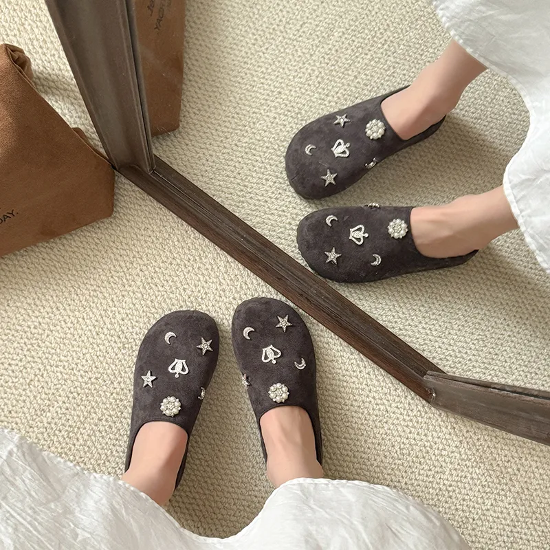 CZRSK Abrasion Resistant Slip Resistant Quiet Closed Toe Slippers Women's-6