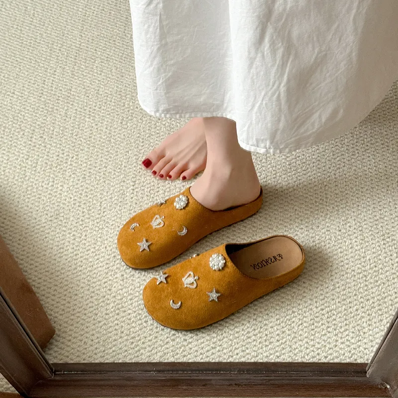 CZRSK Abrasion Resistant Slip Resistant Quiet Closed Toe Slippers Women's-12