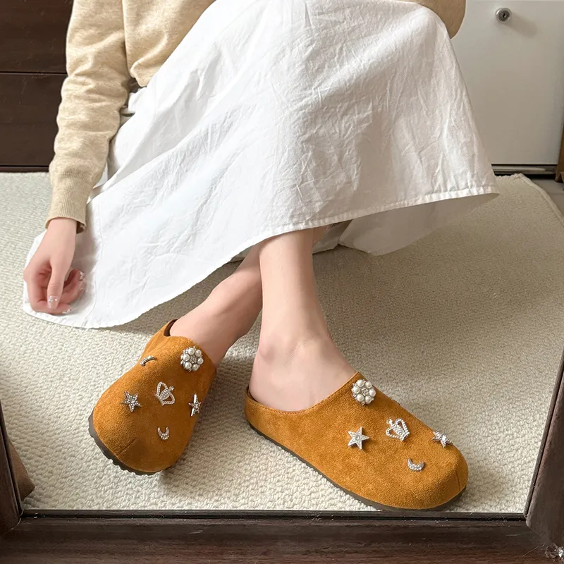 CZRSK Abrasion Resistant Slip Resistant Quiet Closed Toe Slippers Women's-11