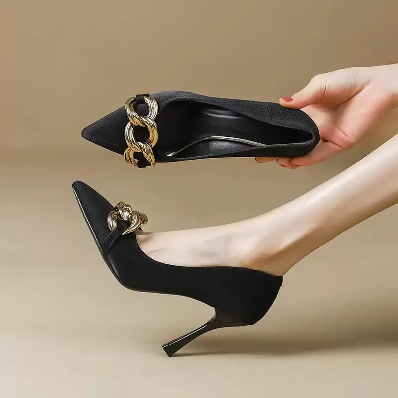 CZRSK Slim Heel High Heels 9CM Women's-2