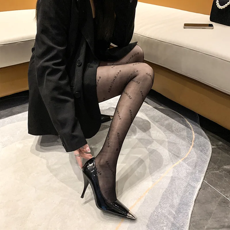 CZRSK Slim Heel High Heels Women's Black-3